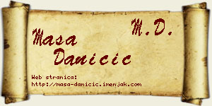 Maša Daničić vizit kartica